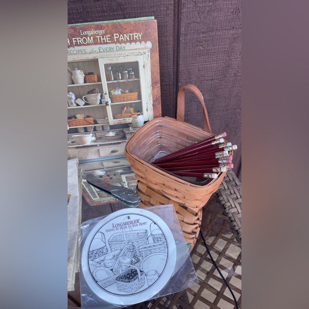 Longaberger Basket and Accessories - Picture 3 of 4